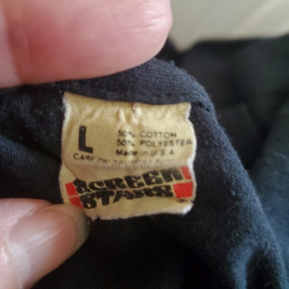 Vintage Santa Fe Speedway Custom Cropped Black Midriff T-shirt / Green on Black - Picture 10 of 15